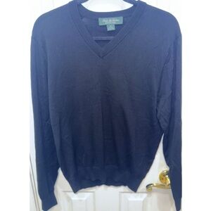 Brooks Brothers V-Neck Black Long-sleeved Sweater